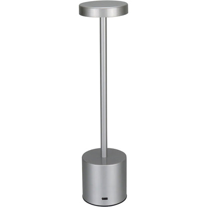 Luminária de Mesa LED USB Home&Co Prata Metal 34x8x8 cm