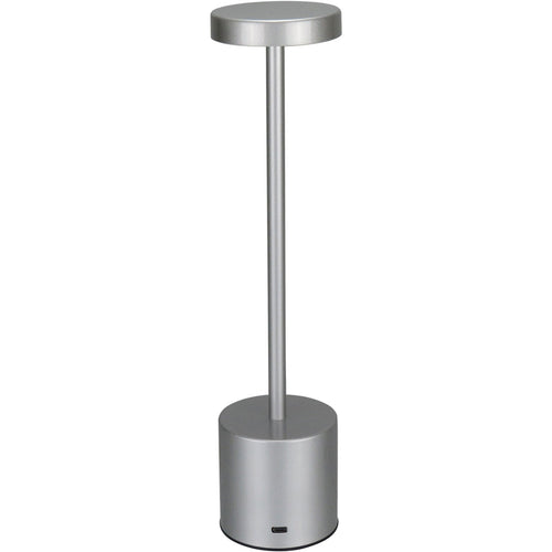 Luminária de Mesa LED USB Home&Co Prata Metal 34x8x8 cm