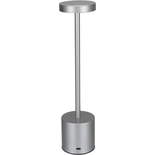 Luminária de Mesa LED USB Home&Co Prata Metal 34x8x8 cm
