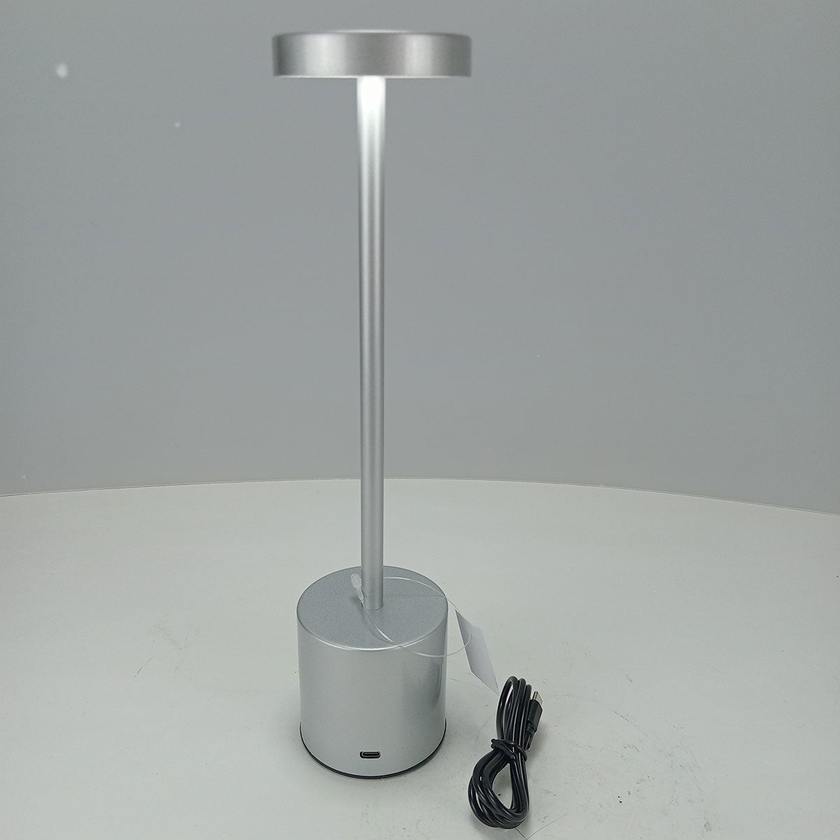 Luminária de Mesa LED USB Home&Co Prata Metal 34x8x8 cm