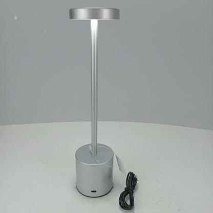 Luminária de Mesa LED USB Home&Co Prata Metal 34x8x8 cm