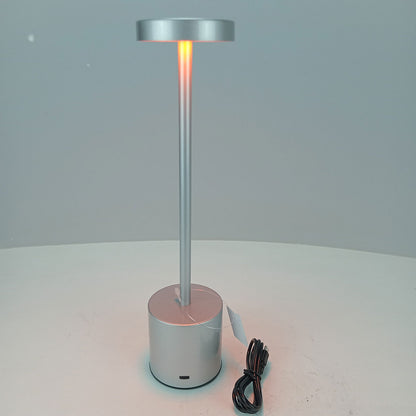 Luminária de Mesa LED USB Home&Co Prata Metal 34x8x8 cm