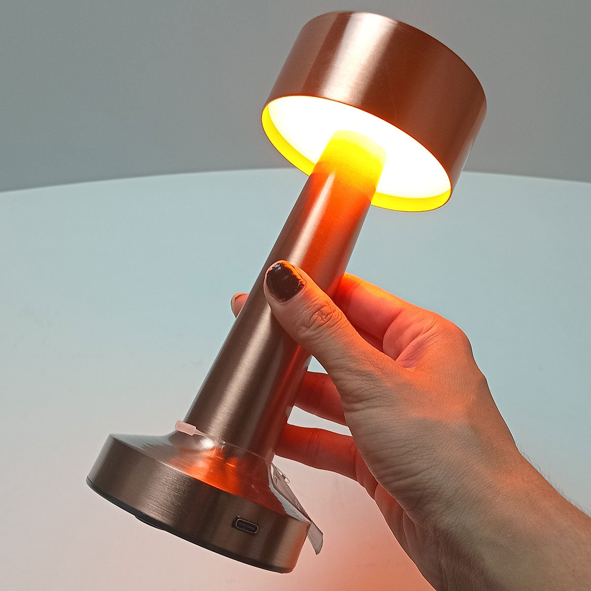 Luminária de Mesa LED USB Home&Co Cobre Metal 20,6cm Ajustável