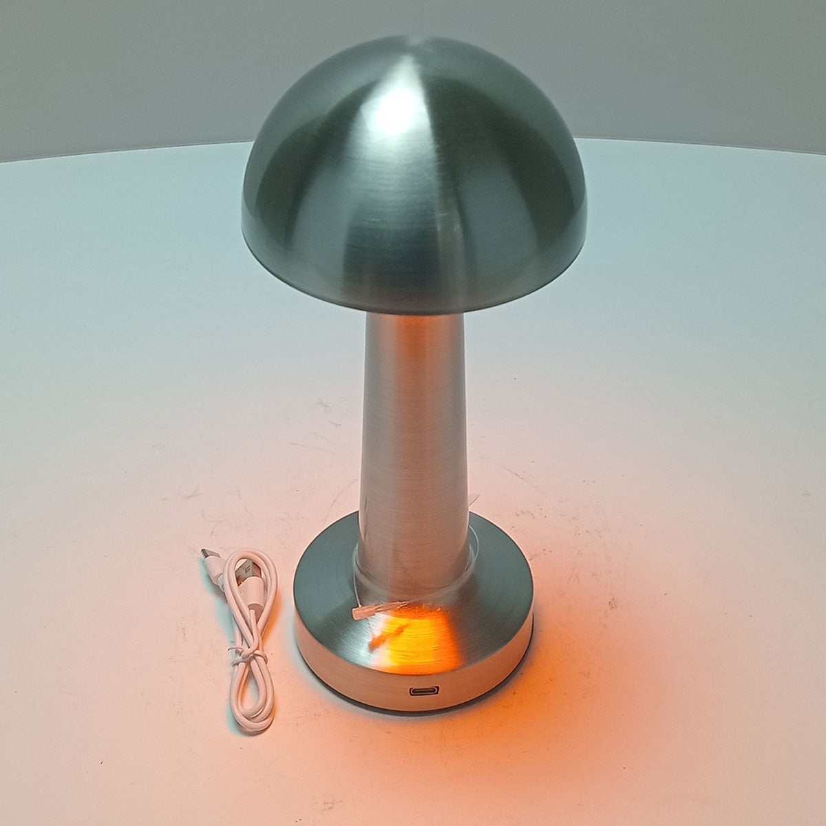 Luminária de Mesa LED USB Home&Co Prata Metal 22x9,5cm Ajustável