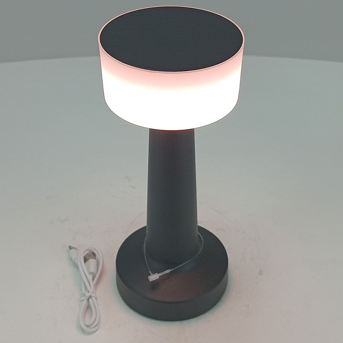 Luminária de Mesa LED USB Home&Co Metal Preto 21x9x9cm