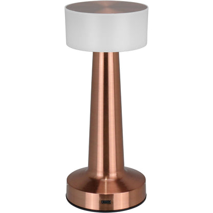 Luminária de Mesa LED USB Home&Co Cobre Metal 21x9x9cm