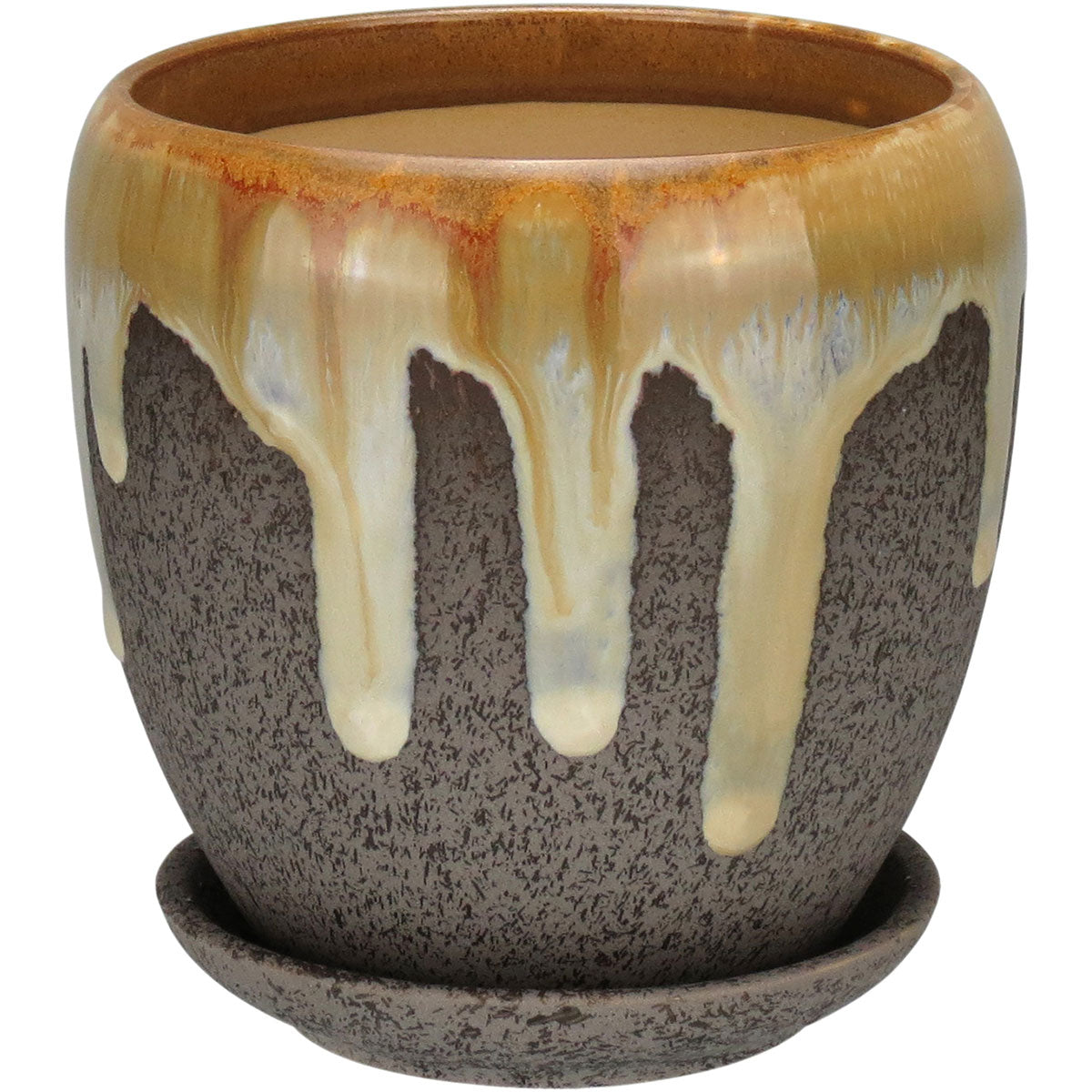 Conjunto de Cachepôs Cerâmica Cinza Home&Co - 3 Peças para Plantas