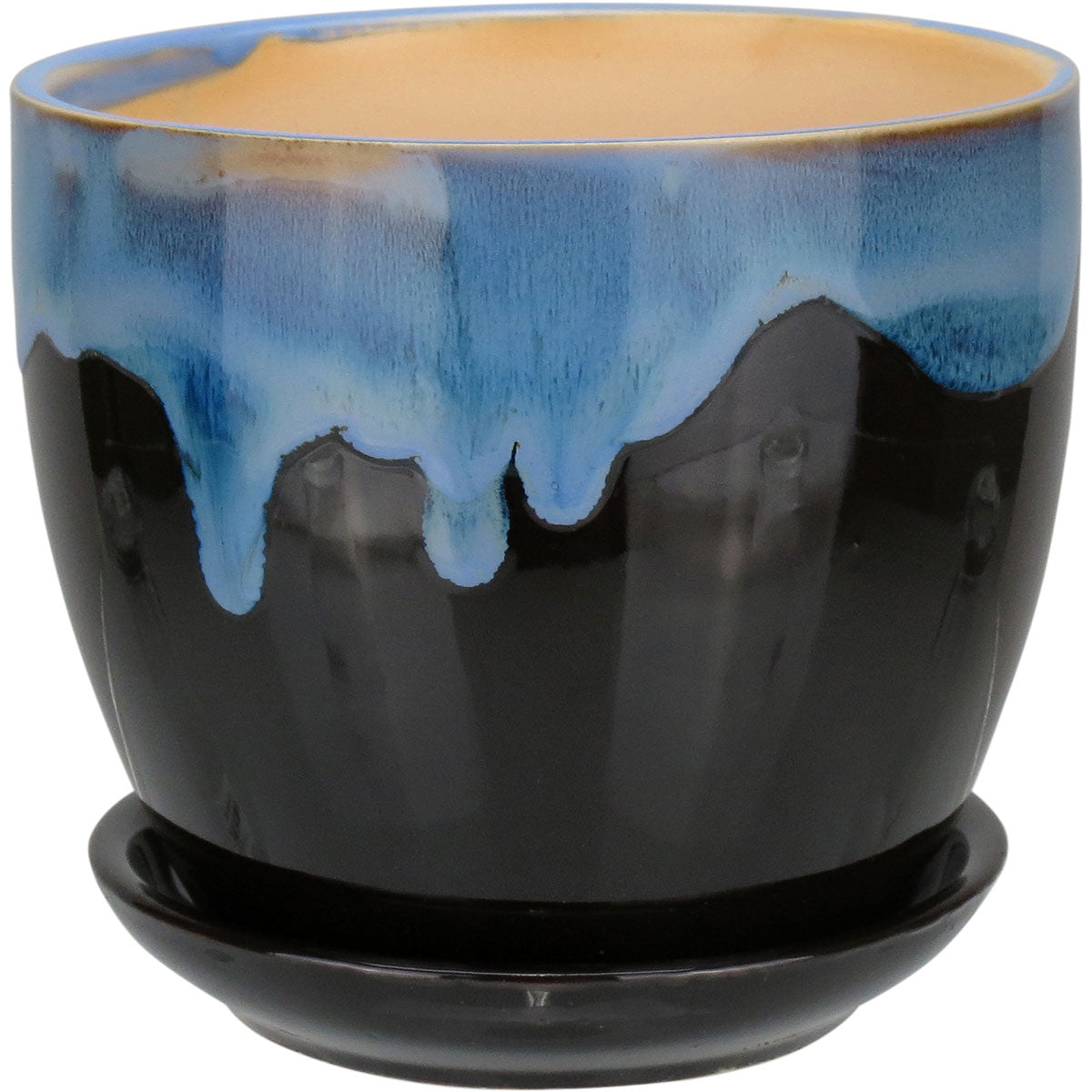 Conjunto de 3 Cachepôs em Cerâmica Azul Home&Co - Decoração Elegante