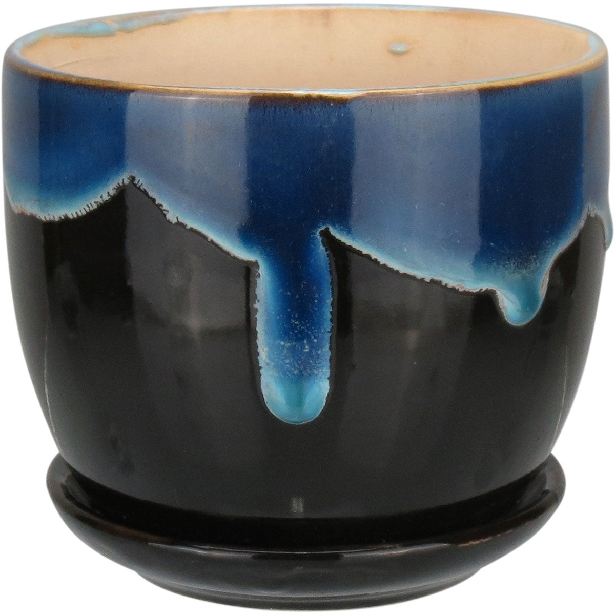 Conjunto de 3 Cachepôs em Cerâmica Azul Home&Co - Decoração Elegante