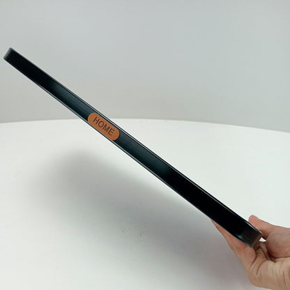 Bandeja Retangular Metal Preto Home&Co com Espelho 30x10cm