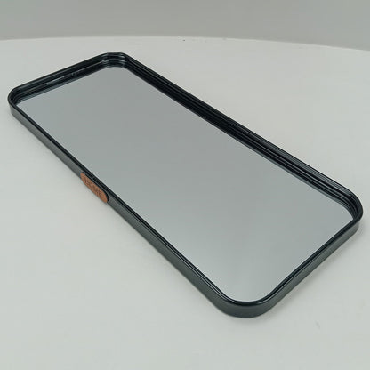 Bandeja Retangular Metal Preto Home&Co com Espelho 30x10cm