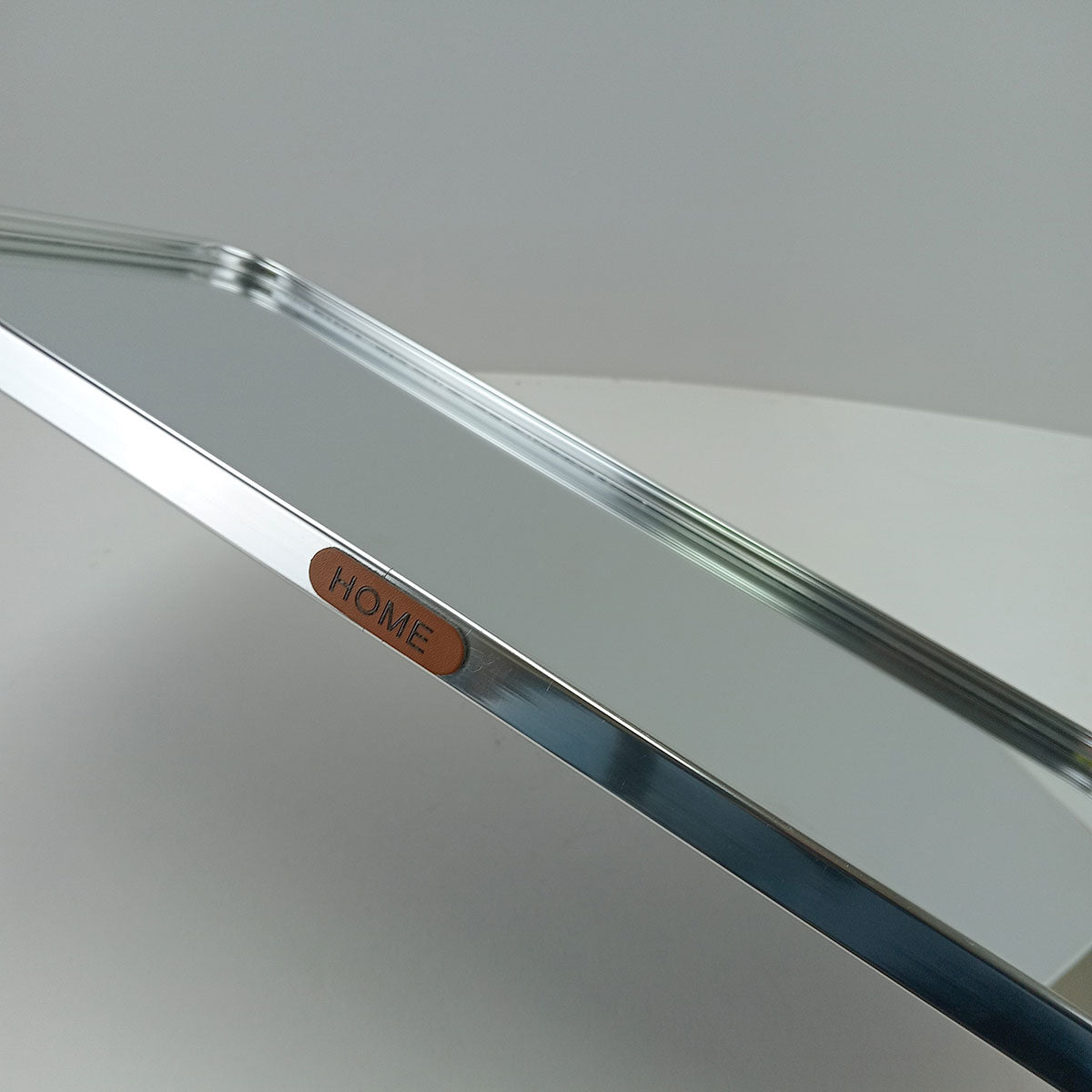 Bandeja Retangular Prata Home&Co com Espelho Metal 40x20cm