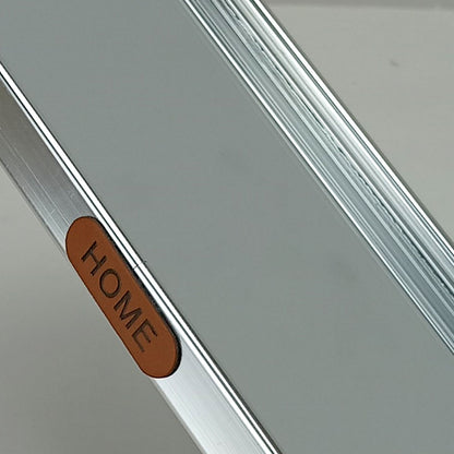 Bandeja Oval Prateada Home&Co em Metal com Espelho 35x12cm