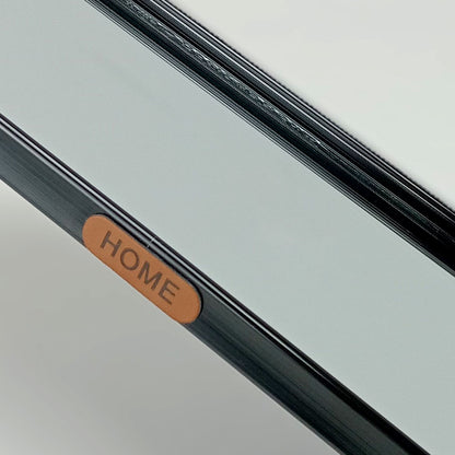 Bandeja Oval Metal Preta Home&Co com Espelho 35x12cm