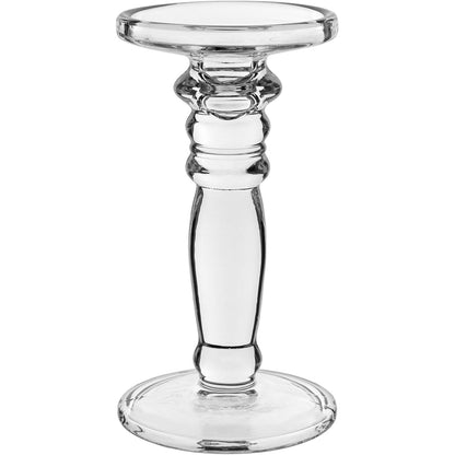 Castiçal Transparente Home&Co Eco Crystal 20cm Vidro 11x11cm