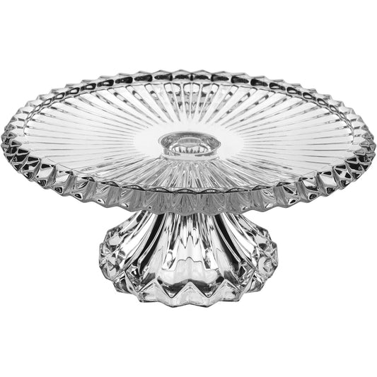 Prato de Bolo Redondo Home&Co Eco Crystal 27cm Transparente Vidro