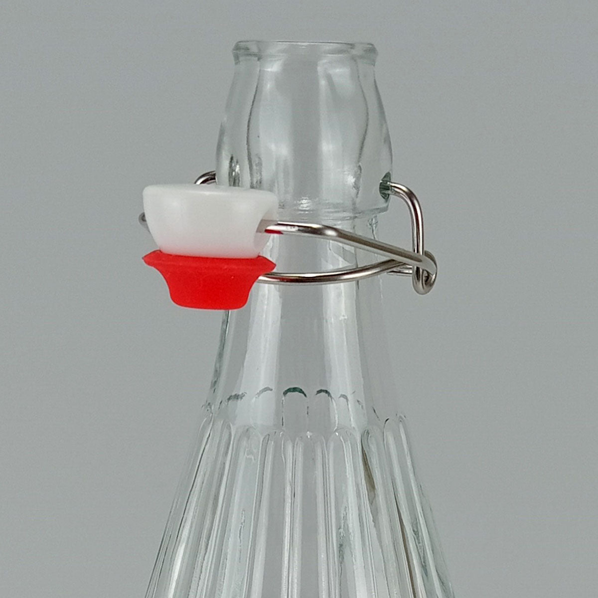 Garrafa de Vidro Home&Co 1L com Tampa Travável Transparente 32x8cm