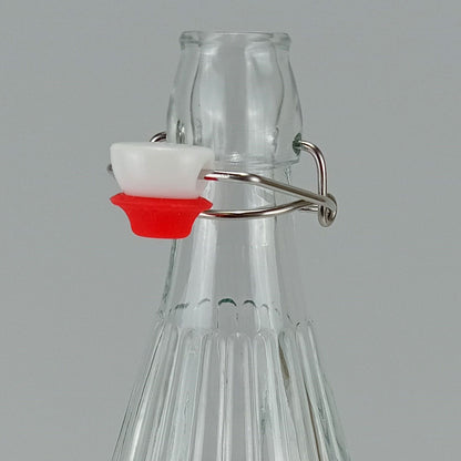 Garrafa de Vidro Home&Co 1L com Tampa Travável Transparente 32x8cm