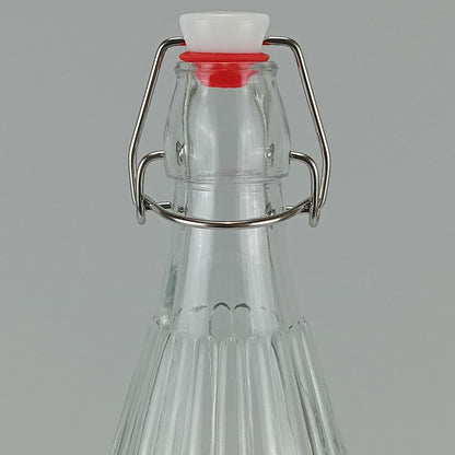 Garrafa de Vidro Home&Co 1L com Tampa Travável Transparente 32x8cm