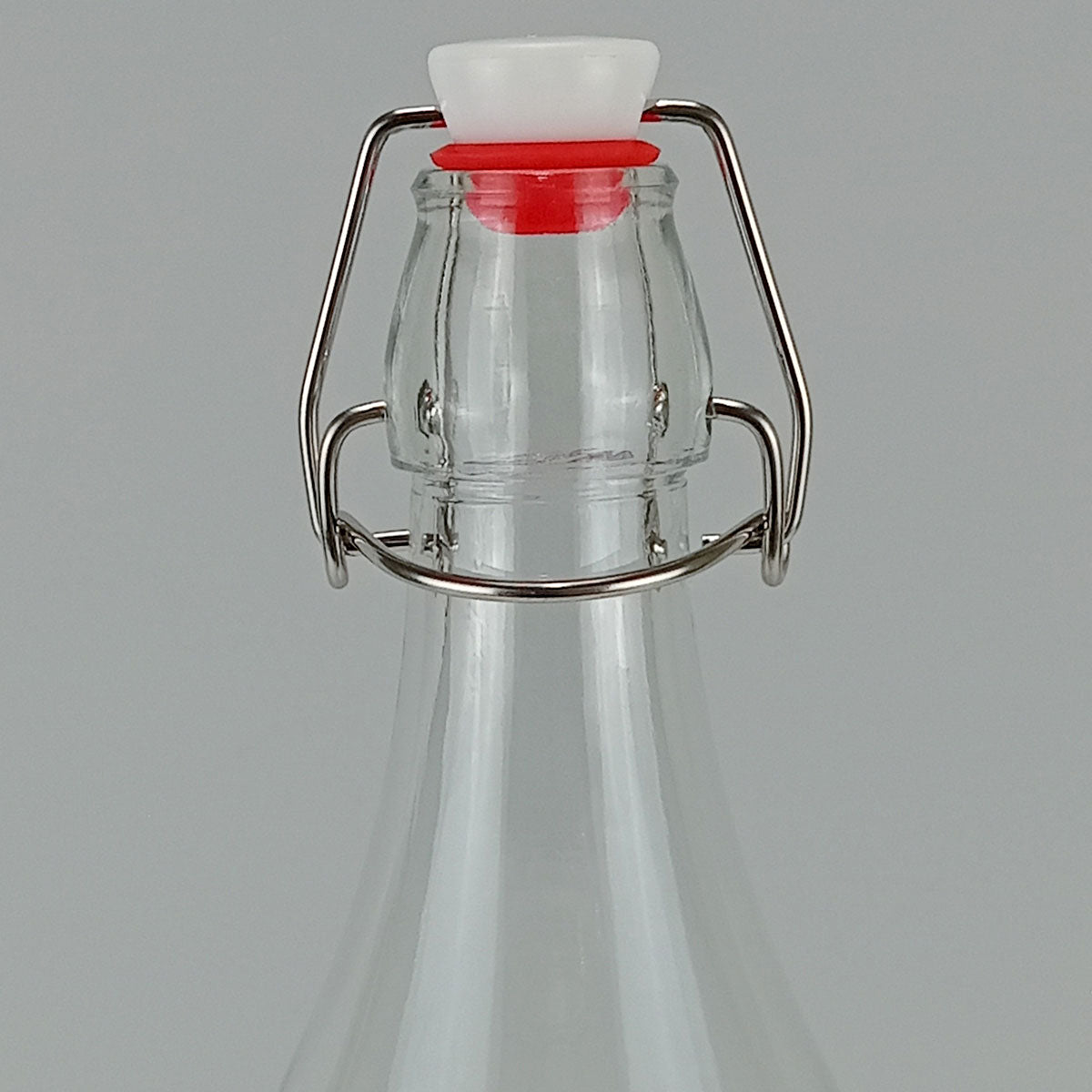 Garrafa de Vidro Home&Co 1L com Trava na Tampa Transparente 32x8cm