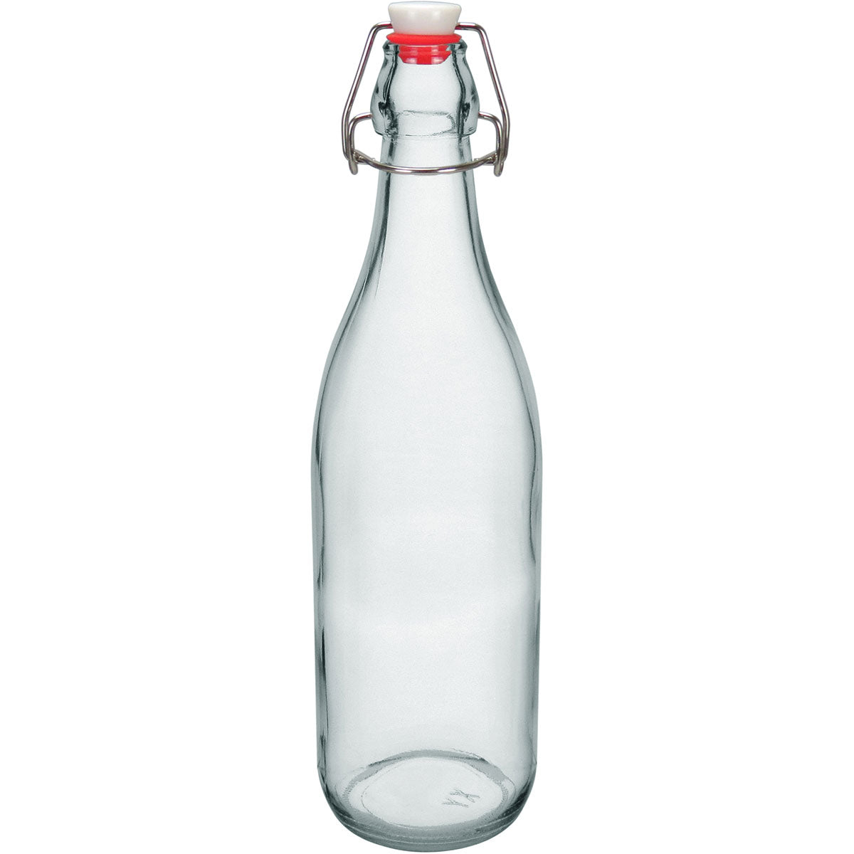 Garrafa de Vidro Home&Co 1L com Tampa Trava Transparente 32x8x8cm