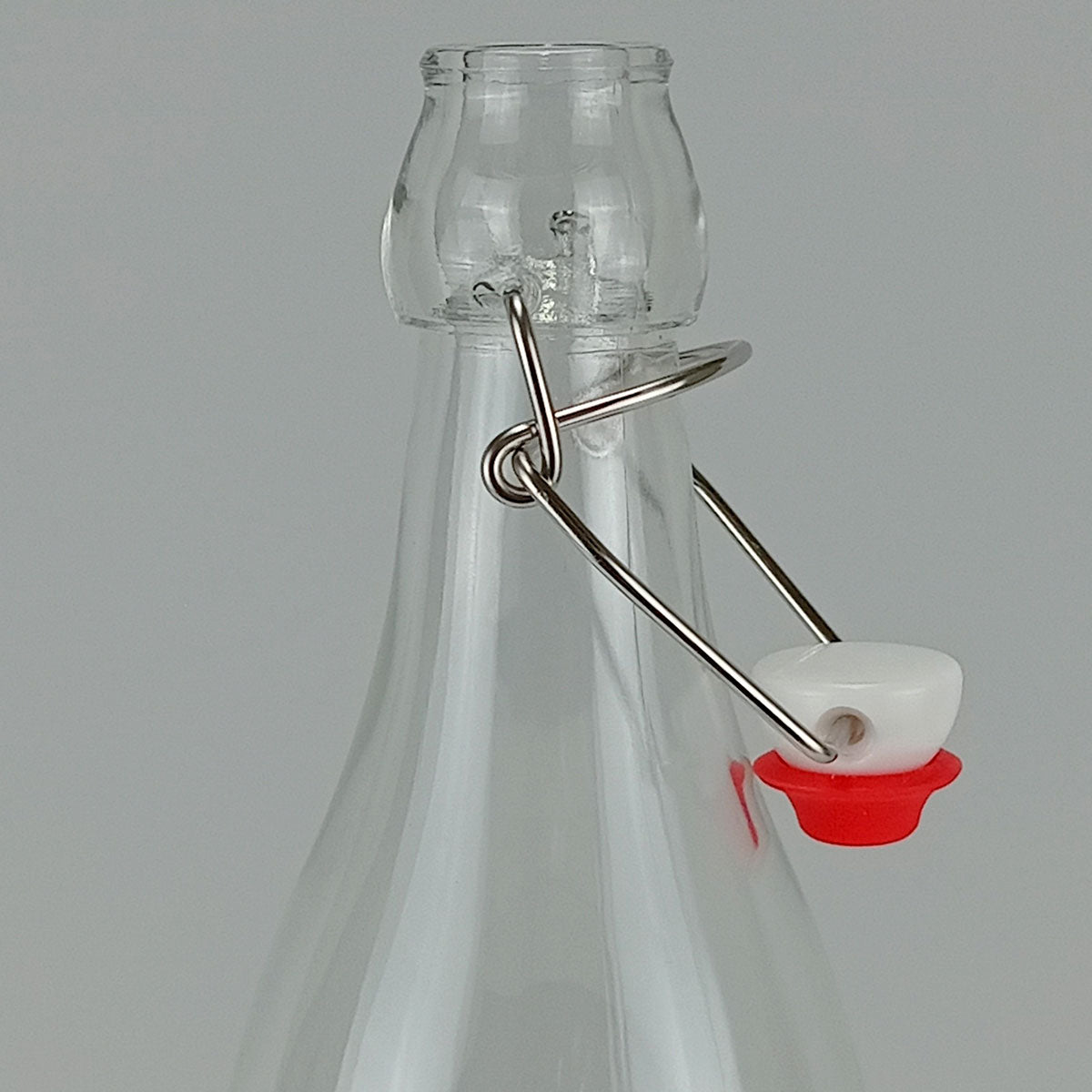 Garrafa de Vidro Home&Co 1L com Tampa Trava Transparente 32x8x8cm