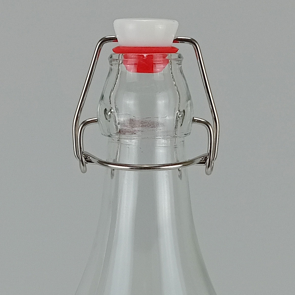 Garrafa de Vidro Home&Co 1L com Tampa Trava Transparente 32x8x8cm