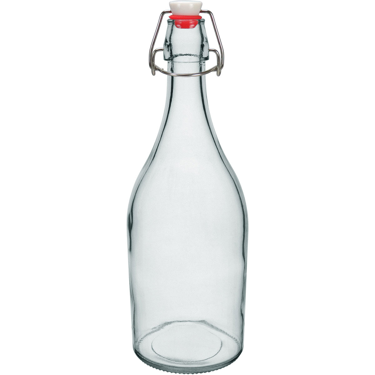 Garrafa de Vidro Home&Co 1L com Trava na Tampa Transparente 29x9x9cm