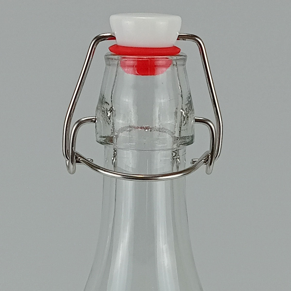 Garrafa de Vidro Home&Co 1L com Trava na Tampa Transparente 29x9x9cm