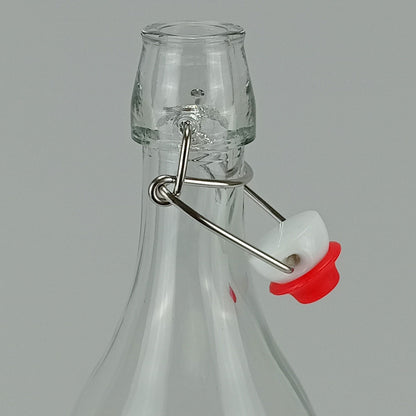 Garrafa de Vidro 500ml Home&Co Transparente com Trava na Tampa