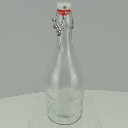 Garrafa de Vidro 500ml Home&Co Transparente com Trava na Tampa