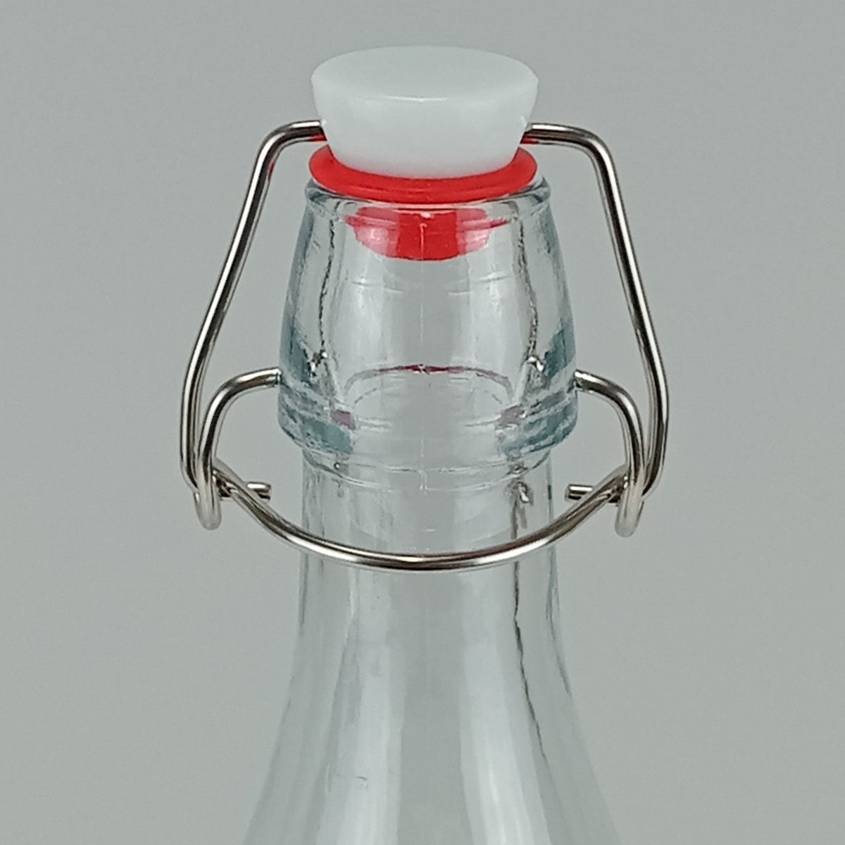 Garrafa de Vidro 350ml Home&Co com Trava na Tampa Transparente