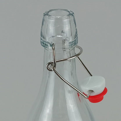 Garrafa de Vidro 350ml Home&Co com Trava na Tampa Transparente