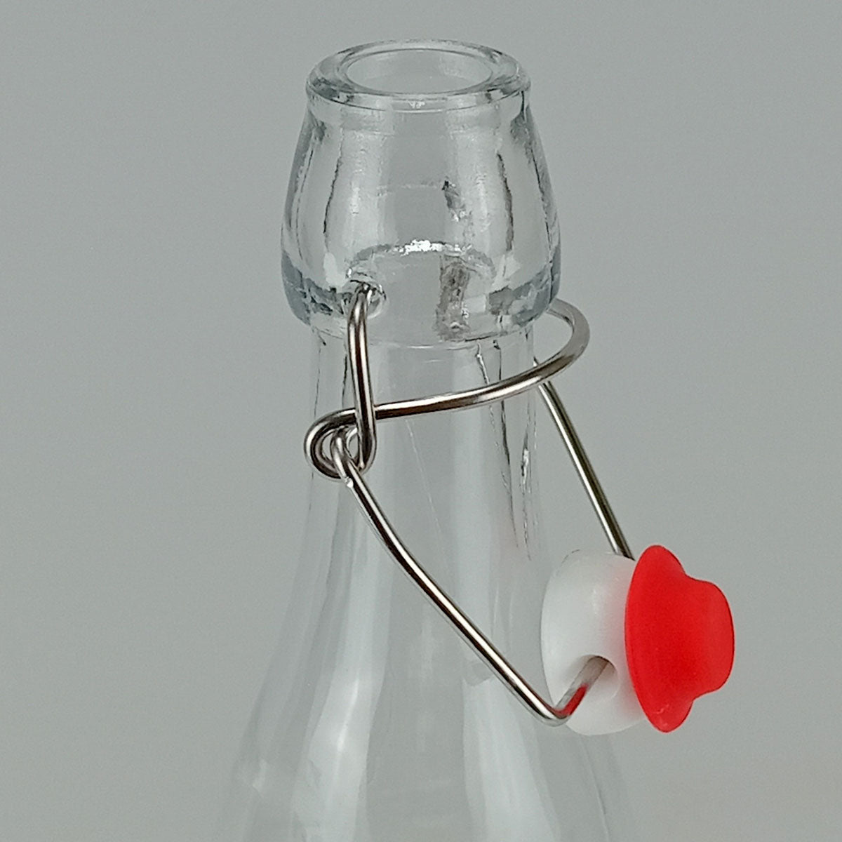 Garrafa de Vidro Transparente Home&Co 250ml com Tampa Trava 21x7x7cm