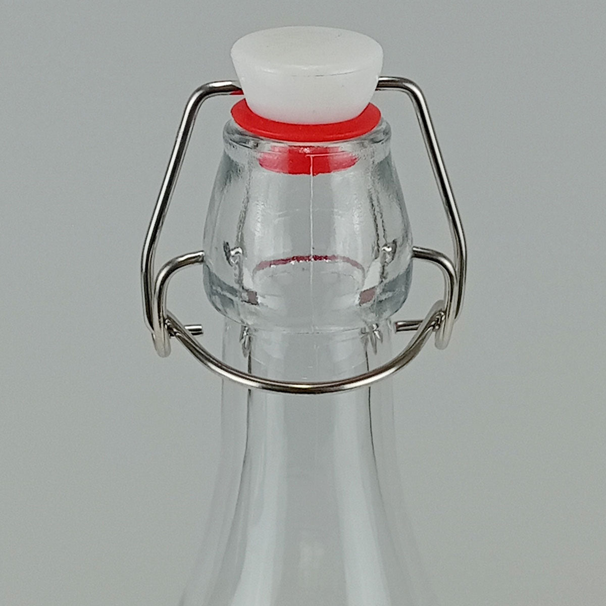 Garrafa de Vidro Transparente Home&Co 250ml com Tampa Trava 21x7x7cm