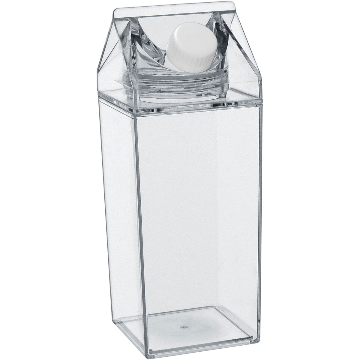 Garrafa de Leite 750ml Home&Co Acrílico Transparente com 2 Tampas