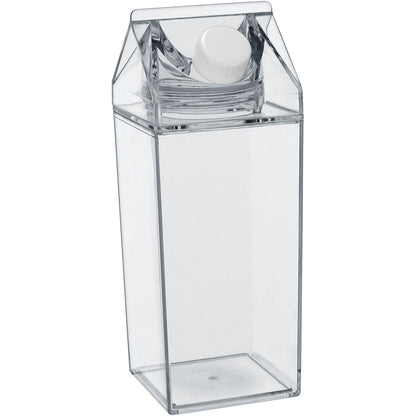 Garrafa de Leite 750ml Home&Co Acrílico Transparente com 2 Tampas