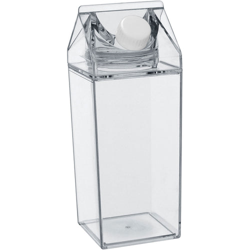 Garrafa de Leite 750ml Home&Co Acrílico Transparente com 2 Tampas