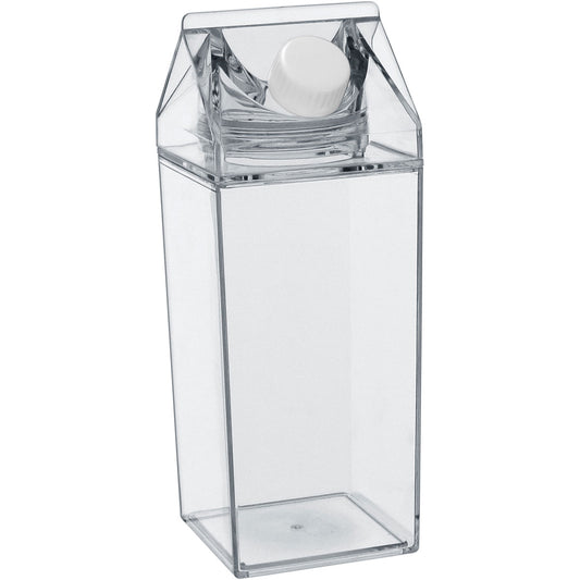 Garrafa de Leite 750ml Home&Co Acrílico Transparente com 2 Tampas