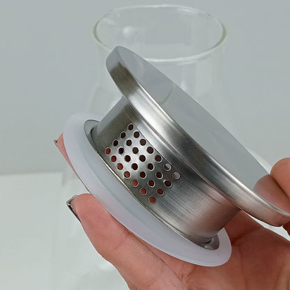 Jarra de Vidro Borossilicato 3,5L Home&Co com Tampa Inox Transparente