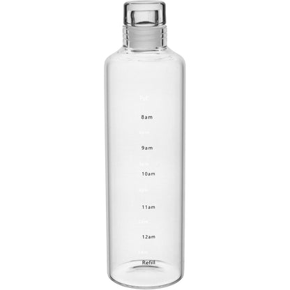 Garrafa de Vidro Borossilicato Home&Co 500ml Transparente com Tampa à Prova de Vazamentos
