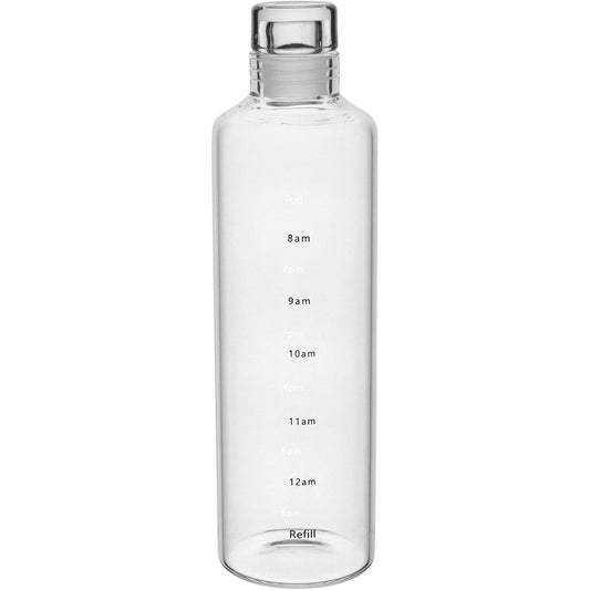 Garrafa de Vidro Borossilicato Home&Co 500ml Transparente com Tampa à Prova de Vazamentos