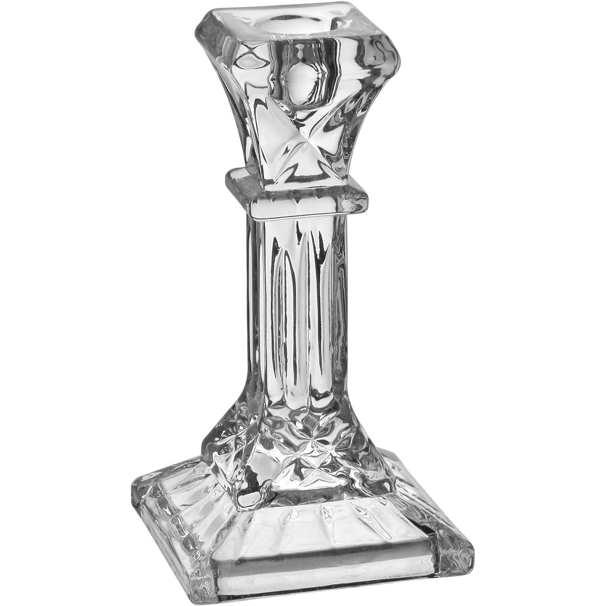 Castiçal Transparente em Vidro Home&Co Eco Crystal 15x9cm