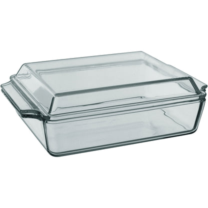 Assadeira Retangular Home&Co 2L com Tampa de Vidro Temperado 30x21cm