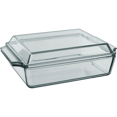 Assadeira Retangular Home&Co 2L com Tampa de Vidro Temperado 30x21cm