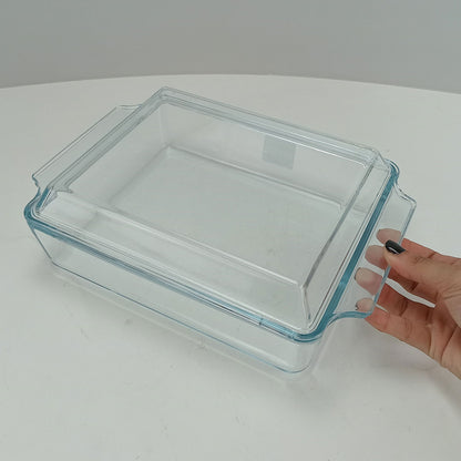 Assadeira Retangular Home&Co 2L com Tampa de Vidro Temperado 30x21cm