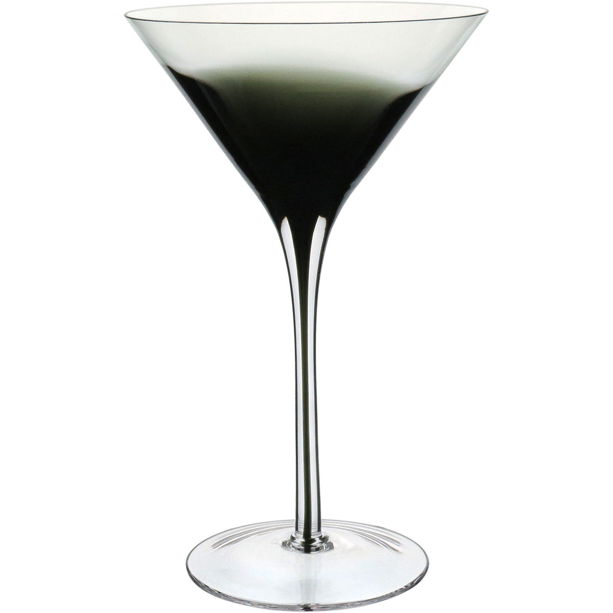 Conjunto 6 Taças Martini Home&Co Vidro Transparente Filete Preto 200ml