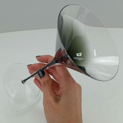 Conjunto 6 Taças Martini Home&Co Vidro Transparente Filete Preto 200ml