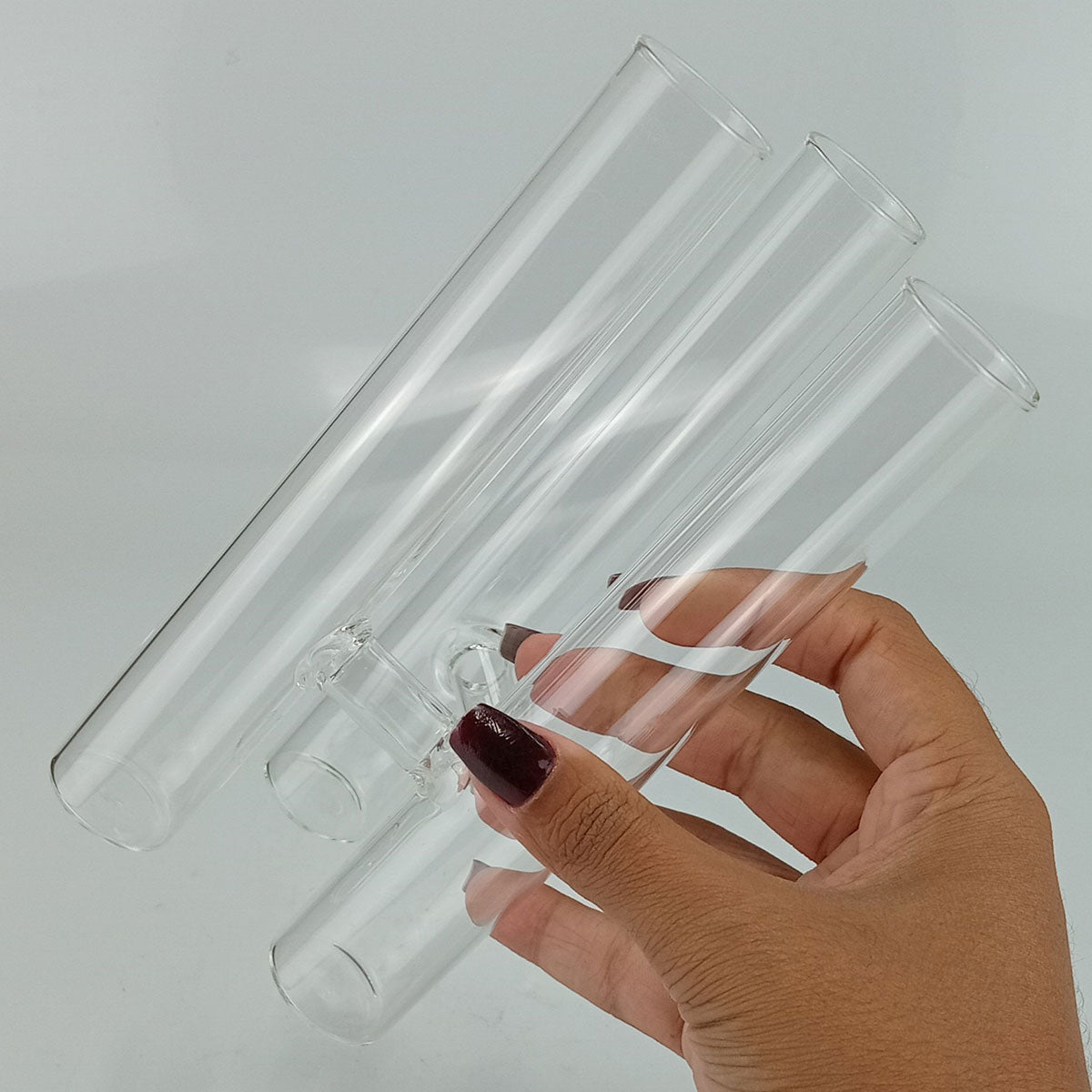 Vaso Tubos Home&co Borossilicato 18x9x9cm Transparente