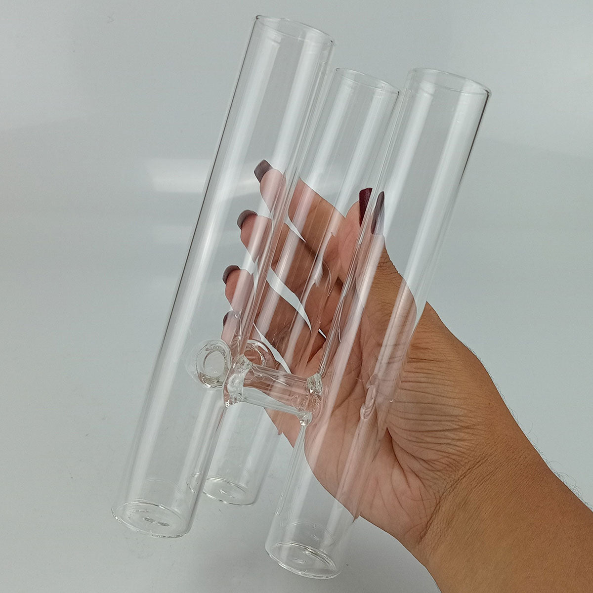 Vaso Tubos Home&co Borossilicato 18x9x9cm Transparente